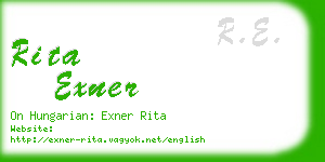 rita exner business card